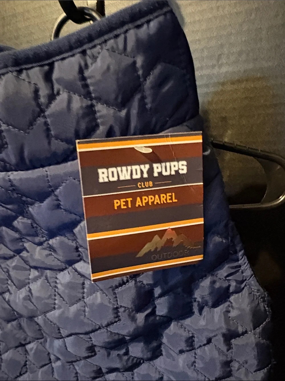 Navy Quilted Dog Vest - Insulated Pet Apparel M up to 27 lbs